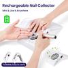 Wireless Nail Dust Collector Foldable Nail Dust Extractor Mini Rechargeable Nail Vacuum Cleaner Fan Nail Art Manicure Machine