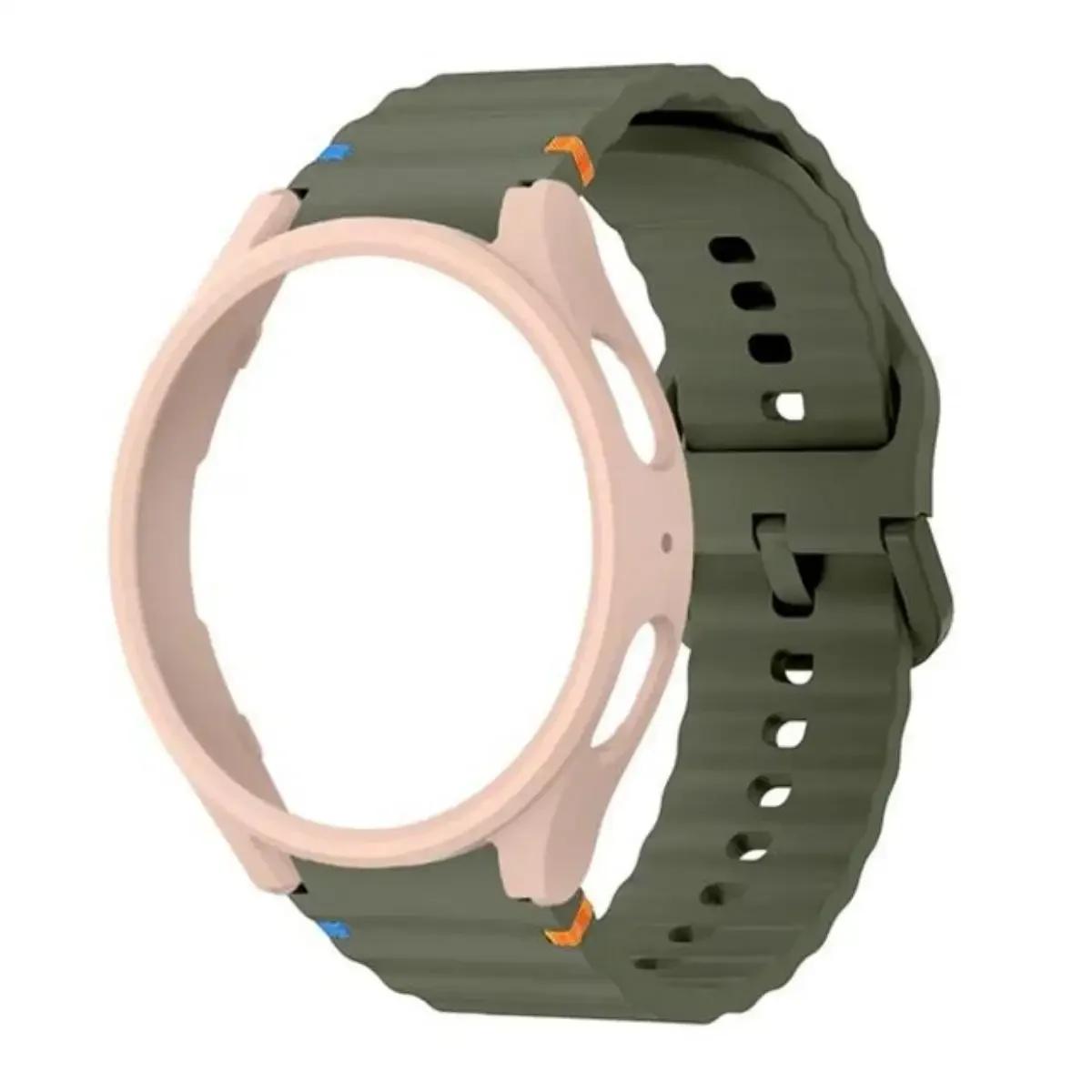 

Чохол+Ремінець для Samsung Galaxy Watch 7 6 5 4 40мм 44мм Силіконовий офіційний Ремінець ПК Захисна Кришка Бампер для Galaxy Watch 6Classic Galaxy 5 4 44mm