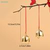 Good Luck Brass Bell Ornaments – Red String Hanging Bells for CNY, Garden & Window Decor