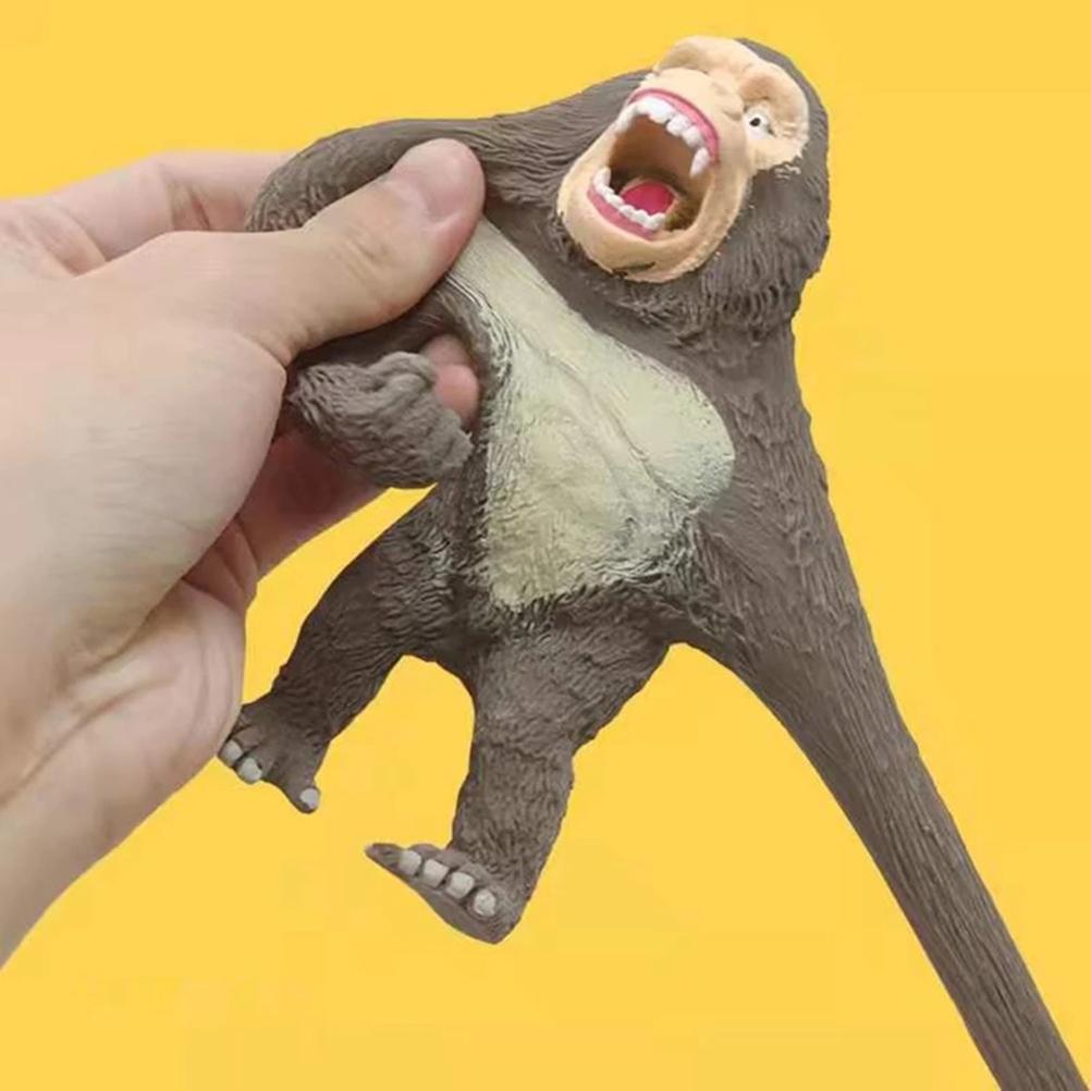 Wild Life Anime Figure Toys Decompression Toys TPR Monkey Gorilla Toys Realistic Wild Animal