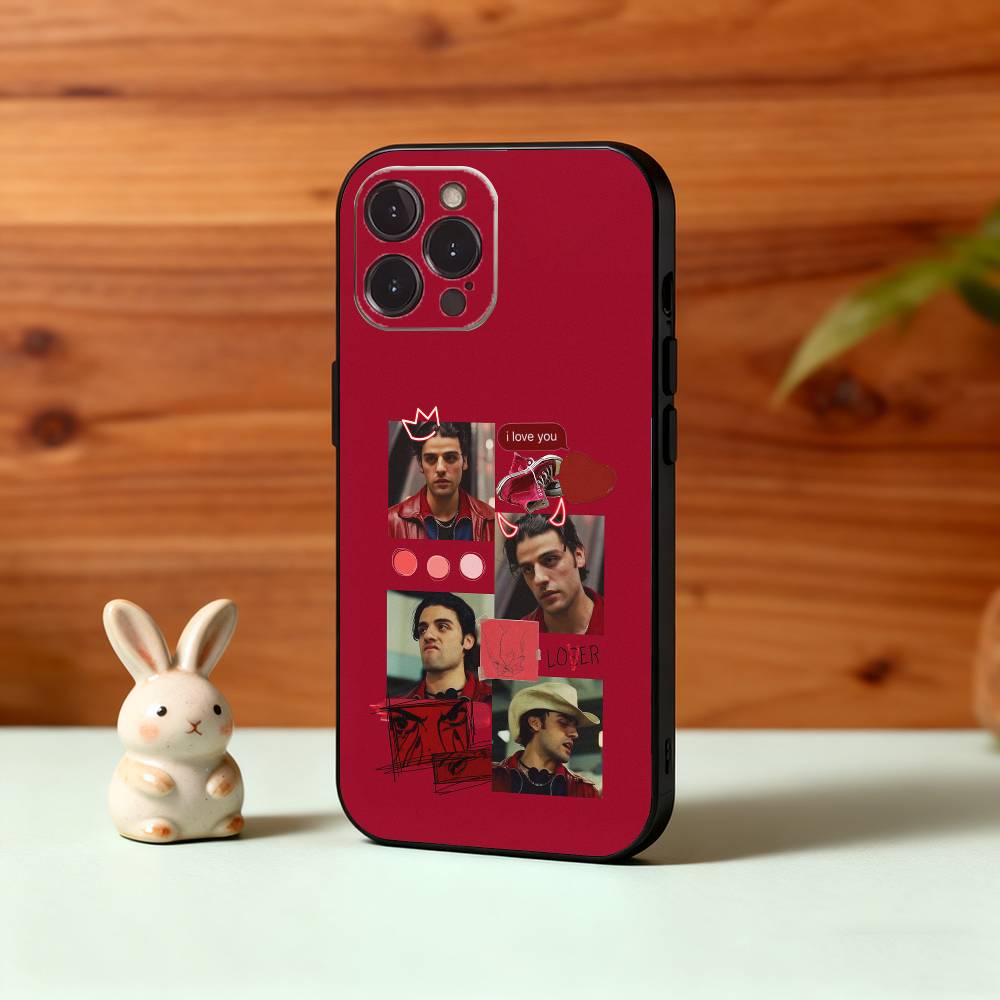 Actor O-Oscar I-Isaac Phone Case For iPhone17 16 15 14 13 12 11 Pro Max Plus,5G Soft Black Case