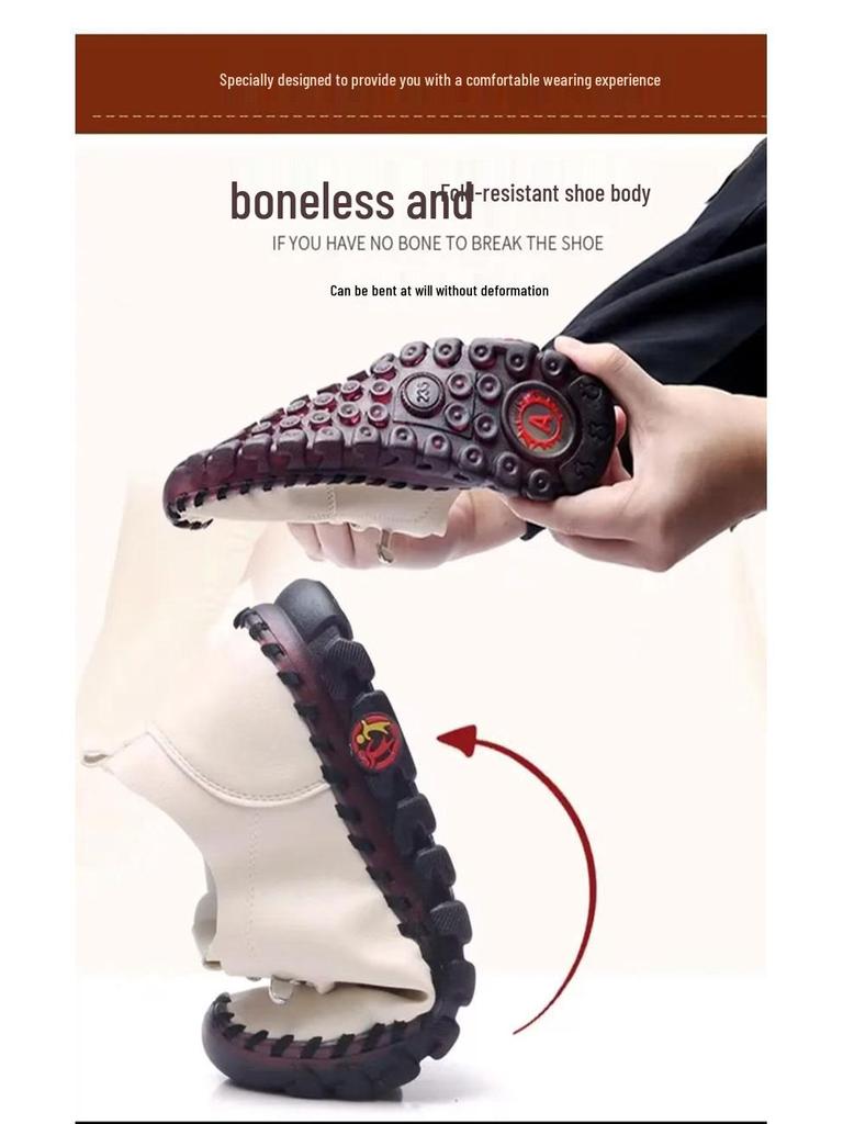 Autumn Oxford Soft Sole Women's Casual Dance Shoes for Middle-Aged and Elderly