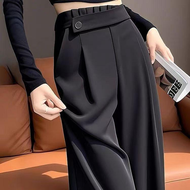 

2026 Autumn/Winter Women s High Waist Slimming Wide-Leg Pants M (suggested 80-100 jin)