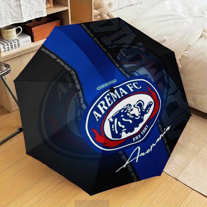 1PC Arema Football club Printed Umbrella Folding umbrella, automatic umbrella 8-Frame for Travel, camping Fan gifts Christmas Gifts