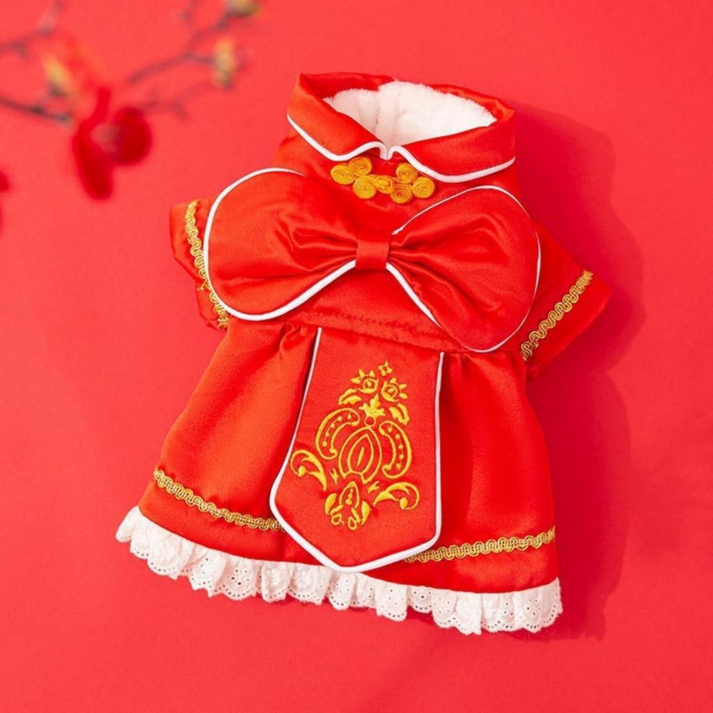 Pet Clothing For Cats And Dogs. Chinese New Year Festive Pet Clothes. Skirts. H