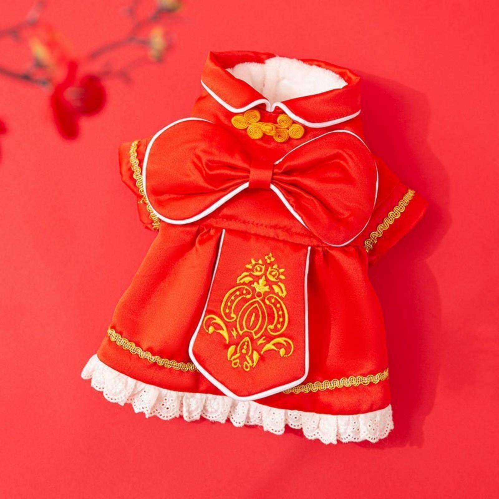 

Pet Clothing For Cats And Dogs. Chinese New Year Festive Pet Clothes. Skirts. H M червоний