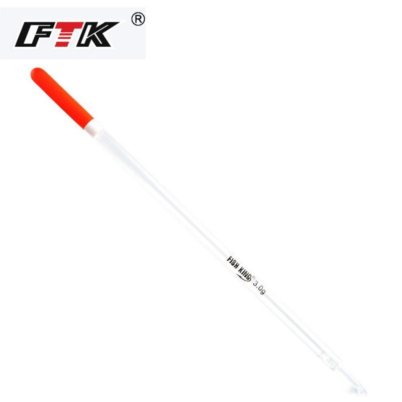 Hollow Plastic Fishing Float Buoy With High-Visibility Glow Tip Transparent Body Freshwater Saltwater Angling
