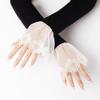 Pleated Flare Detachable Fake Sleeves Elegant Bridal Accessories Lace False Cuffs  Bridal Wear