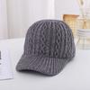 Autumn and Winter Knitted Wool Baseball Hat Warm Solid Color Light Plate Duck Tongue Hat Versatile Fashion Face Showing Small Hat
