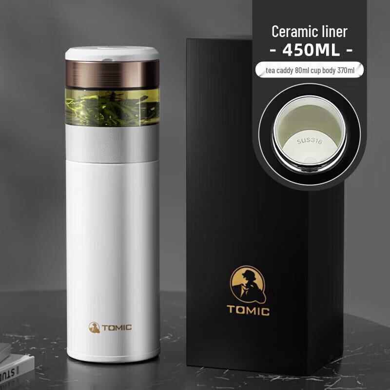 TOMIC Ceramic-Lined Tea Infuser Thermos