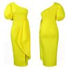 Collar Split Ruffled Dress Sexy Women's Dress Fashion Clothing Diagonal