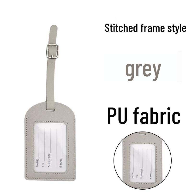 Available: Thickened PU Leather Luggage Tag - Horizontal/Vertical Flap with Pocket and Buckle, Includes Signature Paper.