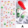 Winter 5D Embossed Nail Art Sticker Snowflake Elk Christmas Tree Cartoon Adhesive Slider Accessories Decal