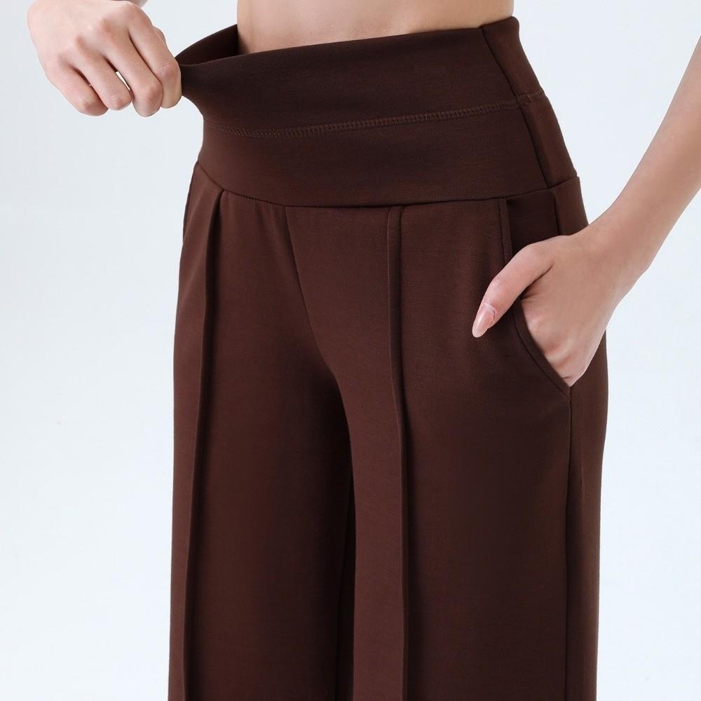 With Pockets Quick-Dry Joggers Loose High-Waist Leggings Leisure Straight Wide-Leg Pants Fitness
