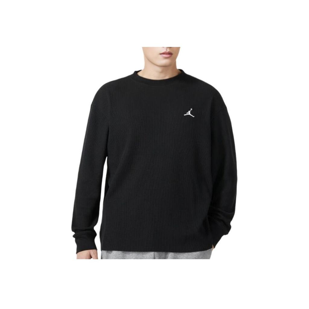 Nike Solid Color Loose Fit Crew Neck Sweatshirt Men Tops Black FD7462-010