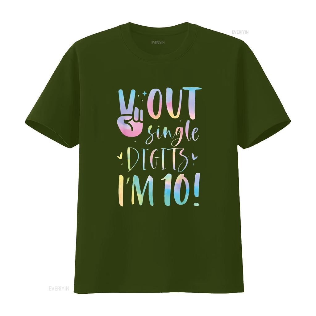 Peace Out Single Digits I m 10 Year Old 10th Birthday Girl T Shirt vintage Washed Slightly fashion Comfortable Stylish graphic