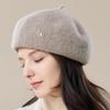 JIUMU Women's Pure Wool Beret Hat
