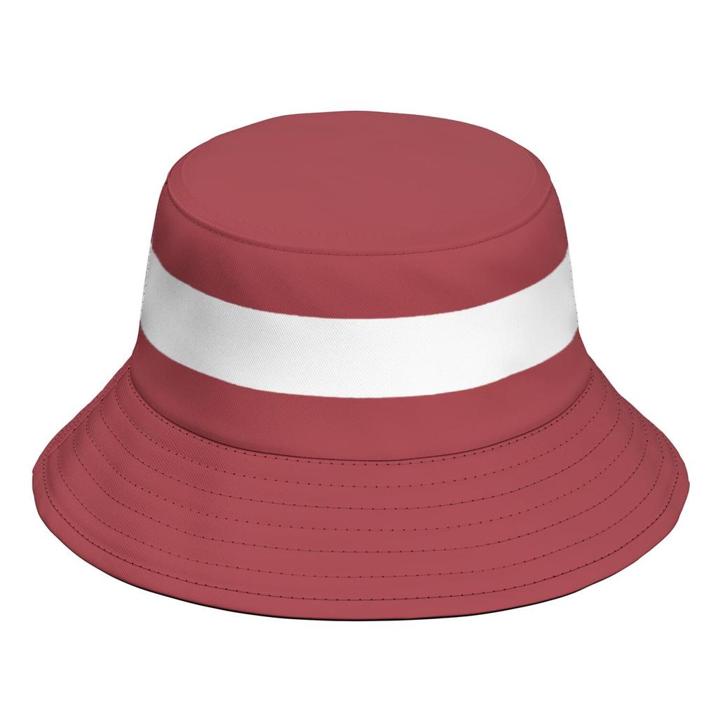 Latvia Fisherman Hats Free Custom Name Number Logo Bucket Cap Nation Flag Republic Latvija Country College Headgear