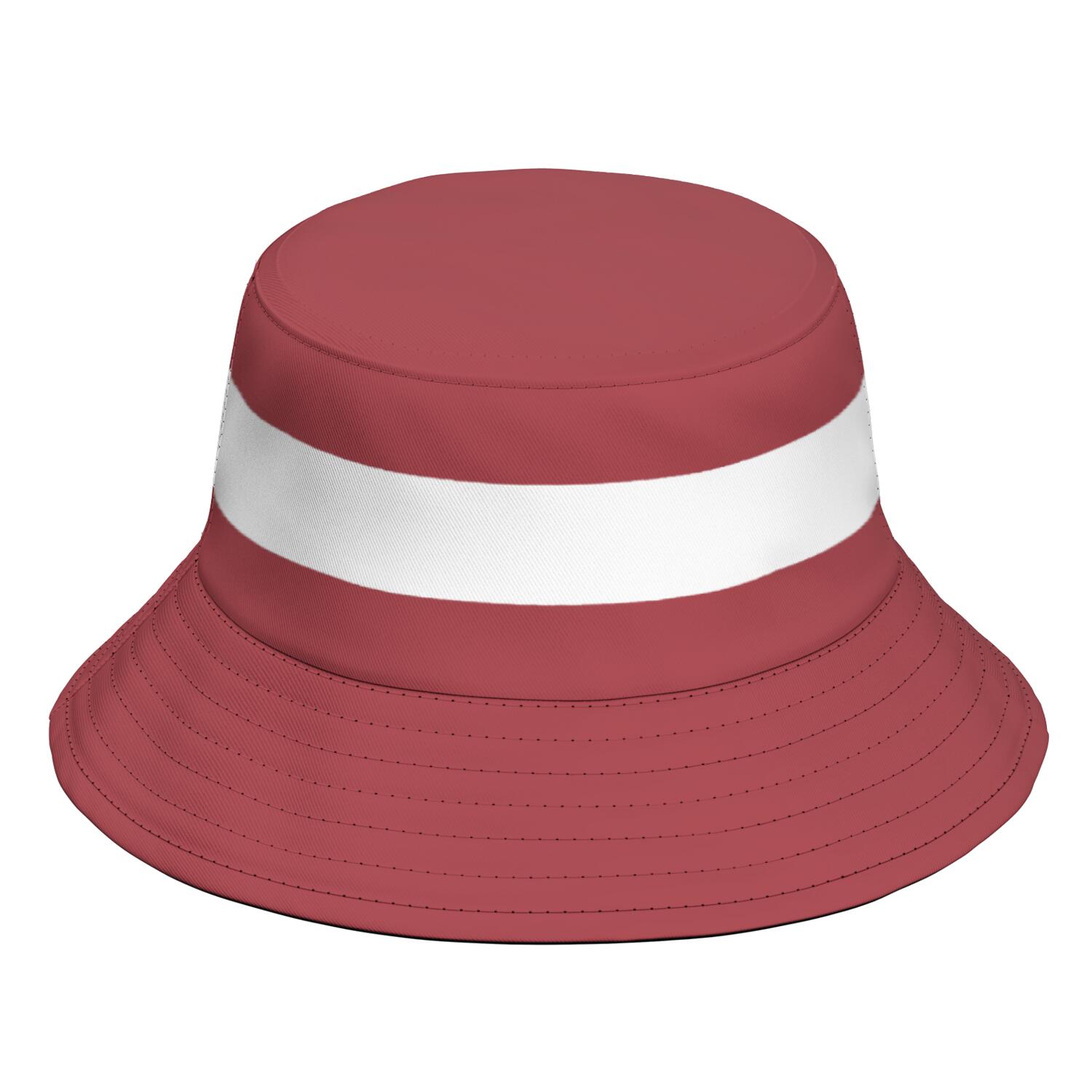 Latvia Fisherman Hats Free Custom Name Number Logo Bucket Cap nation flag republic latvija country college Headgear