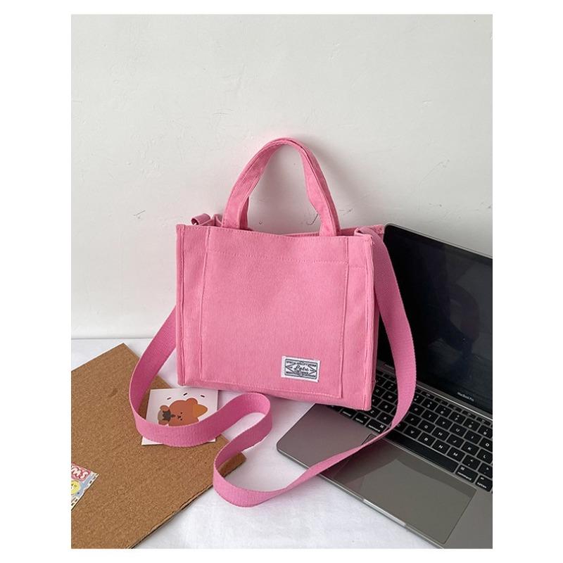 

Женская сумка вельветовая весенняя новая сумочка Харадзюку на плечо сумка-мессенджер нишевая вещь розовый