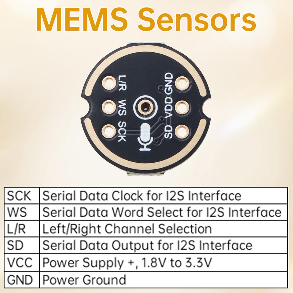 5 Stück Digitalausgang Omnidirektionales Mikrofonmodul Passend für INMP441 I2S-Schnittstelle, Unterstützt ESP32, Hochpräzise Stromsparende MEMS-Mikrofonplatine