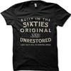 Mhd Birthday Biker 196'S Built In The Sixties Unrestored Motorcycle T-Shirt Black Men's