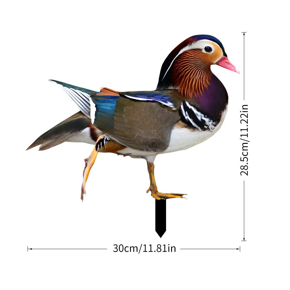 YKLU069-256 3D Rooster, Hen, Duck & Pig Outdoor Garden Decoration Plug