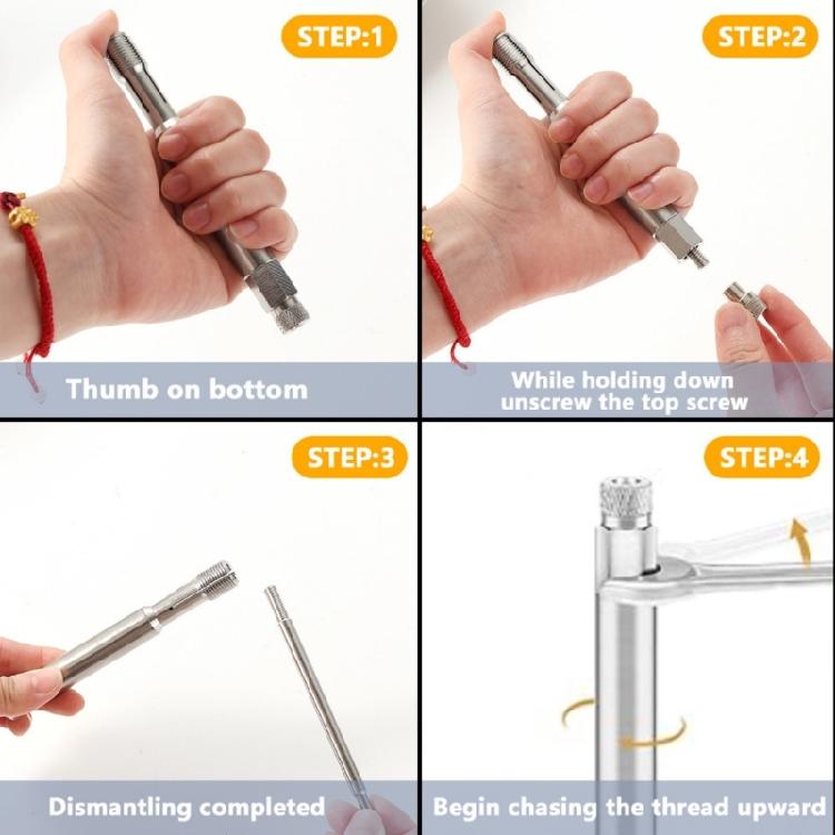 Precise 4140 Equivalent Steel Thread Chaser Repair Tool For Severely Threaded Sparks Plug Holes No Cylinder Head Removal