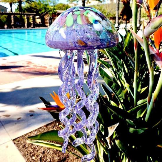 Acrylic Jellyfish Wind Chime for Outside Jellyfish Hanging Sun Catcher Wind