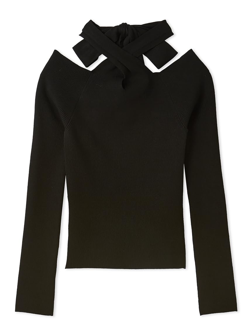 

Front Cross Knit Pullover SWNT251077 BLK [Sneider] Women s