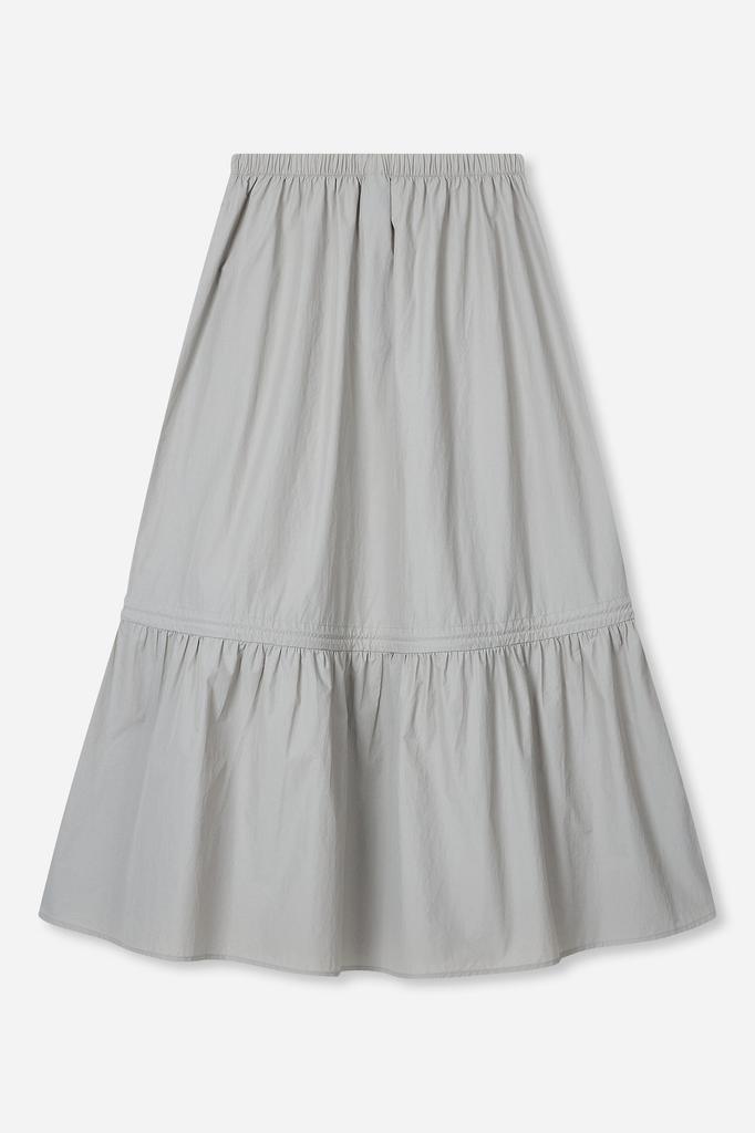 Jaa [Jaah] Shirred Two-Way Skirt_Gray