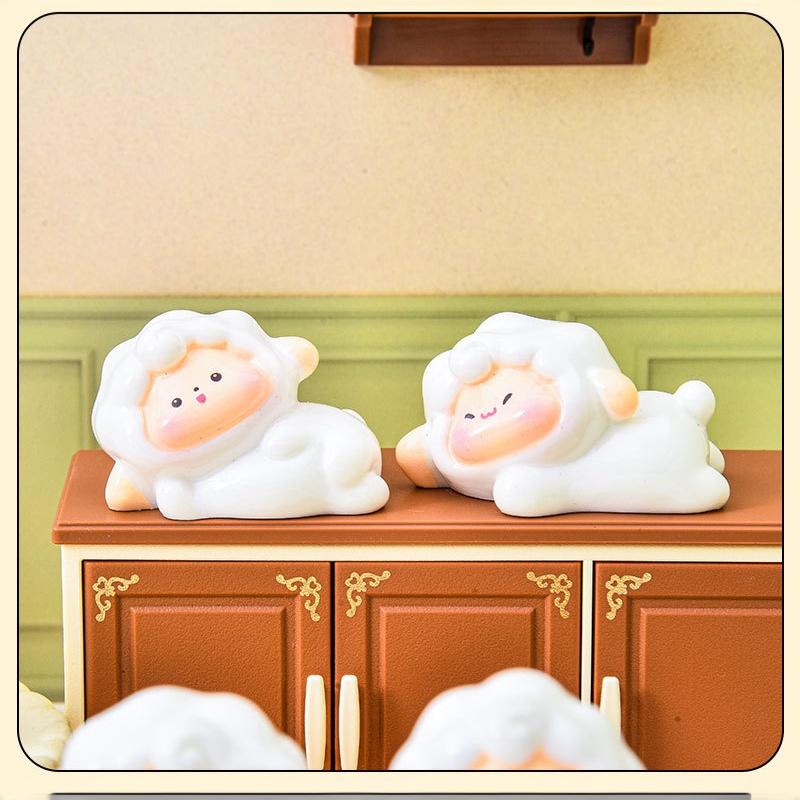 1/6 Pcs Adorable Sheep Car Dashboard Decor Cute Lamb Figurine Auto Center Console Accessory For Women Car Enthusiasts