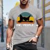 Tricou Nou de Vară pentru Bărbați, Fashion, Personalitate, Pisoi Imprimat, Tricou pentru Bărbați, Top