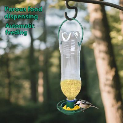 2/1 Stück Outdoor Vogelfutterspender Automatisch Hängend Kunststoff Futter Napf Für Papagei Taube Haustier Innen Flaschenhals Andock Fütterung Zubehör