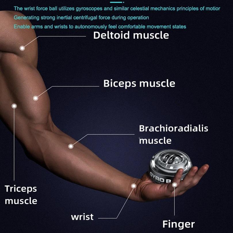Powerball Forearm Exerciser Muscle Fitness Equipment Gyroscope Power Ball Gyro Wrist Booster Trainer Hand Exercise