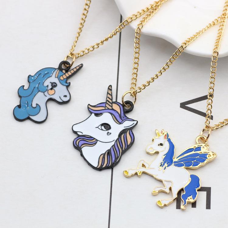 Creative Cartoon Cute  Alloy Necklace Christmas New Year Birthday Gift