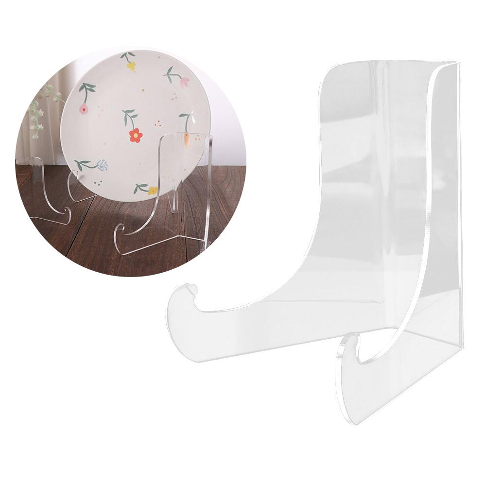 Tablet Holder Acrylic Flat Plate Stand 60-Degree Angle Clear Display Easel Stand Multipurpose Back Book Stand Displaying