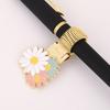 1Pc Daisy Flower Metal Pen Holder Clips Portable Paper Fix Clips Journal Notebook Pictures Pin Pocket Student School Tools