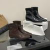 Niche Retro Thick Heel Pointed Brown Thin Boots Short Boots Women's 2025 New Spring and Autumn Single Boots French Small Ankle Boots
