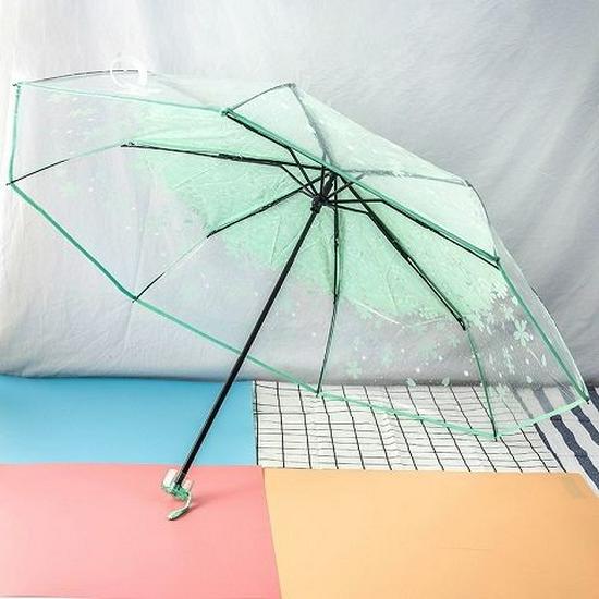 Kuromi Anime Soft Girl Transparent Folding Umbrella - Thickened and Portable