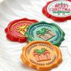 KX4B Pack of 50 Heart Wax Seal Sticker Waterproof Decoration Use