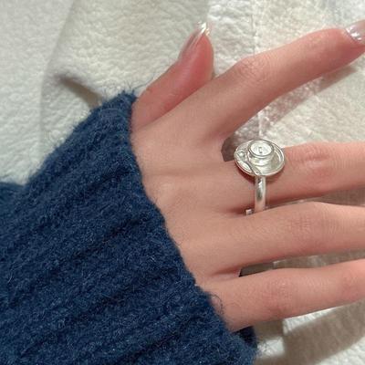 1pc Simple Coffee Cup Vintage Rings for Women Couples With Unique Design Sense Jewelry Accessories Prevent Allergy
