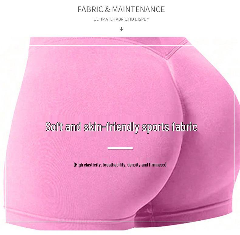 Pantaloncini da Yoga Senza Cuciture a Vita a V da Donna - Controllo Pancia, Asciugatura Rapida, Costolati, Sollevamento Glutei Pantaloni Fitness