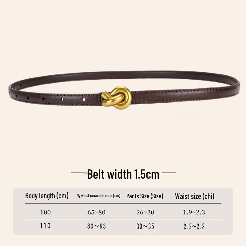 

2026 Women s 1.5cm Thin Korean-Style Versatile Casual Belt 100cm