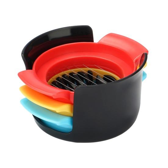 Egg Cutter Slicer Stainless Steel Fruits Sausage Cutter Bento Shaper for Eggs Salad Fruits Kitchen Gadget