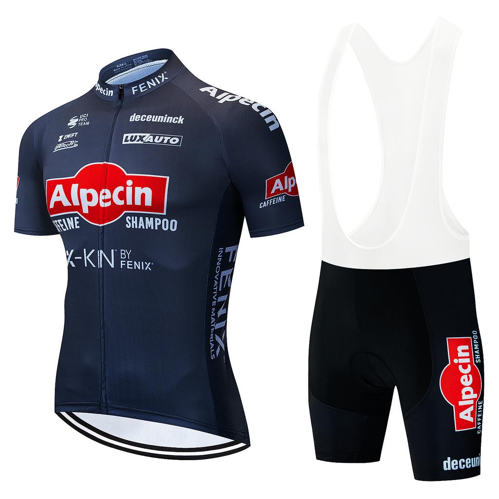 2025 Pro Team New Bicycle Short Sleeve Alpecin Maillot Ciclismo Summer Breathable Cycling Clothing Sets Men Cycling Jersey Suit