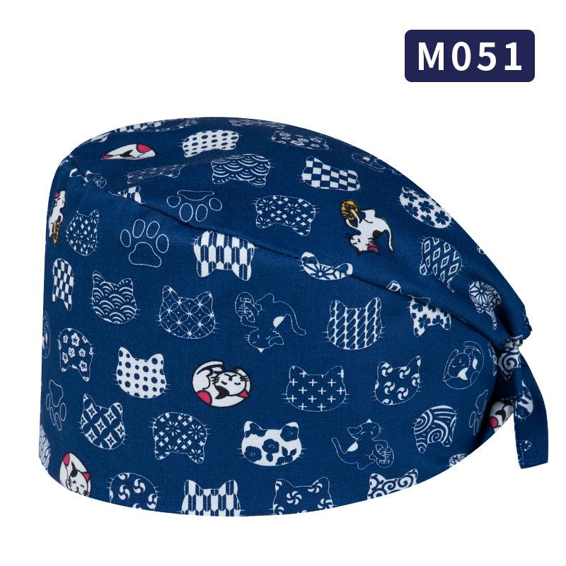 Unisex All-Cotton Printed Surgical Cap for Medical and Food Services
