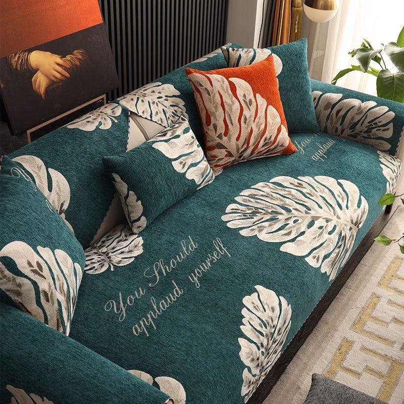 Nový Černý Polštář na Pohovku Potah na Gauč Pastorační Styl Univerzální pro Čtyři Roční Období Protiskluzová Látka Potah Ručník na Pohovku