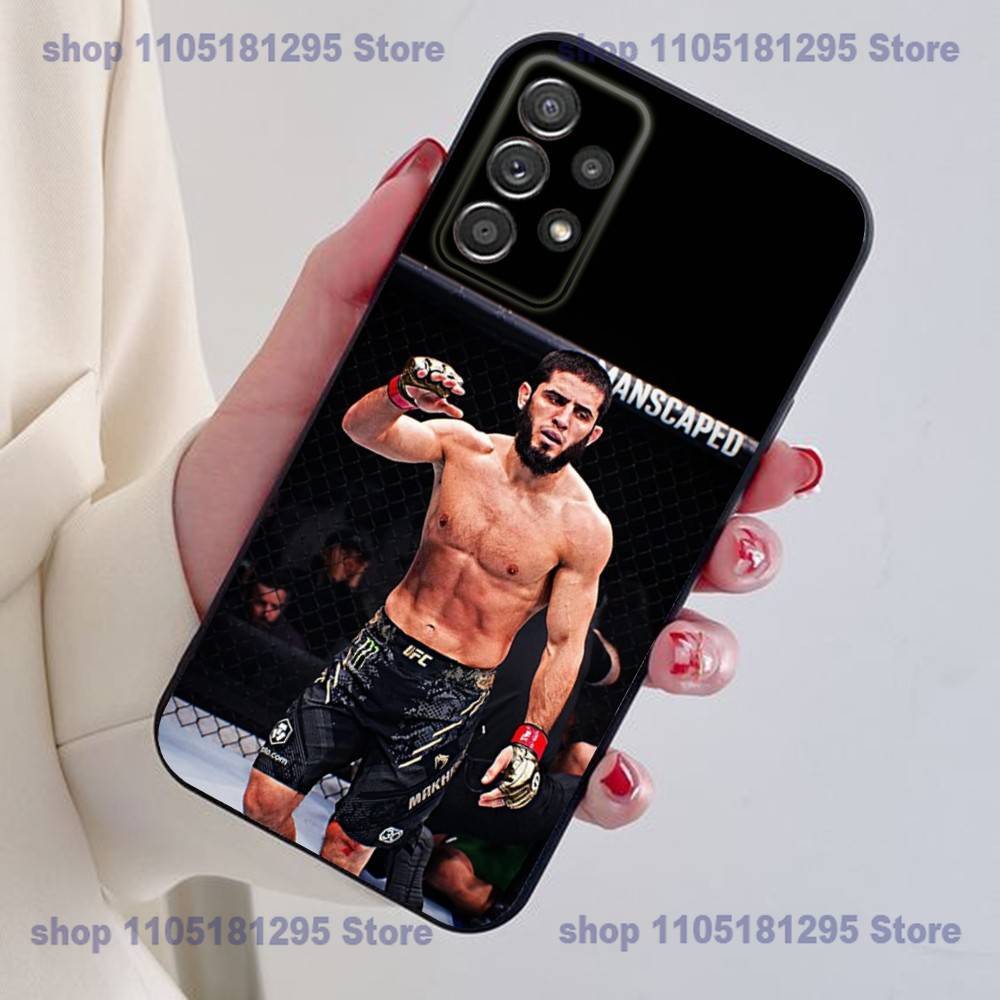 P4P Islam M-Makhachev Handyhülle Für Samsung S24,21,22,23,30,Ultra,20,Plus,Note,10,9,Schwarze weiche Silikonhülle