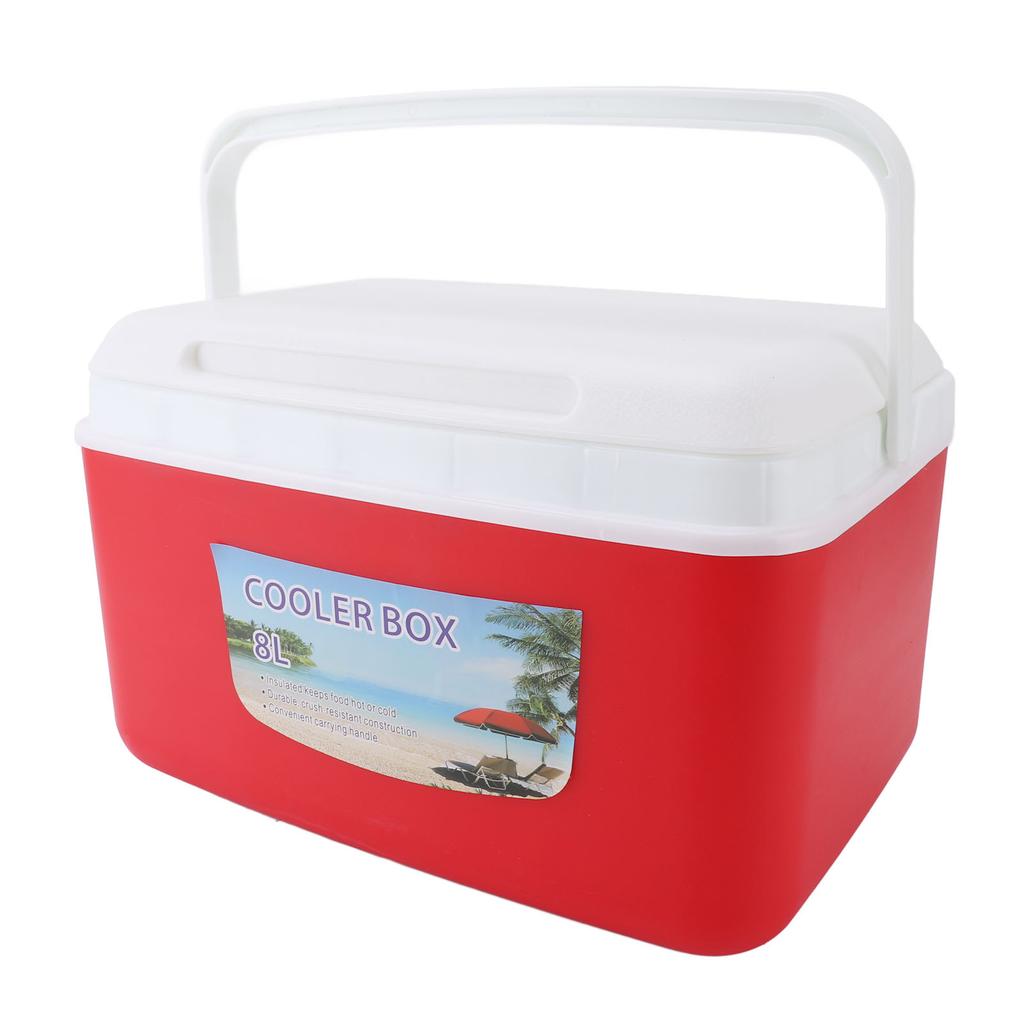 8L Isolierte Tragbare Kühlbox Effiziente Warm-Kalt-Isolierung Tragbare Harte Kühlbox Eisbox für Camping Picknick